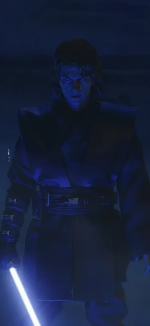Anakin Skywalker Blue Lightsaber Glow Wallpaper