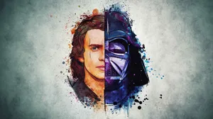 Anakin Skywalker Darth Vader Transformation Art Wallpaper