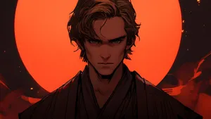 Anakin Skywalker Red Backdrop Artwork Wallpaper