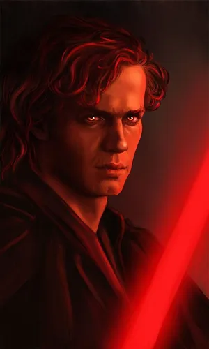 Anakin Skywalker Red Lightsaber Art Wallpaper