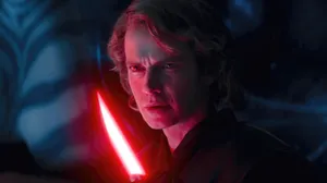 Anakin Skywalker Red Lightsaber Glow Wallpaper