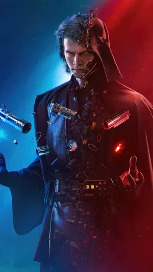 Anakin Skywalker Transformation Digital Art Wallpaper