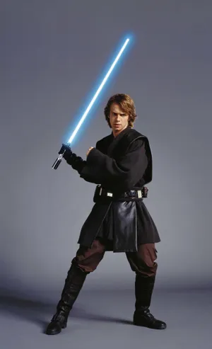 Anakin Skywalker With Lightsaber Wallpaper