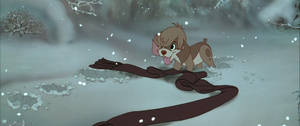 Anastasia With Playful Pooka - A Delightful Animated Adventure Wallpaper