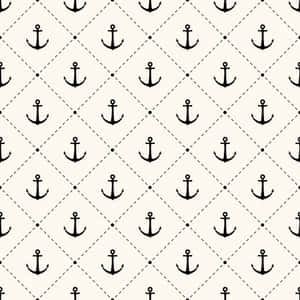 Anchors On A White Background Wallpaper