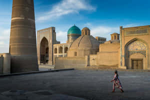 Ancient Architecture Displaying The Magnificent Mosques Of Bukhara Wallpaper