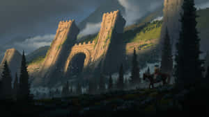 Ancient Castle Ruins Exploration Wallpaper