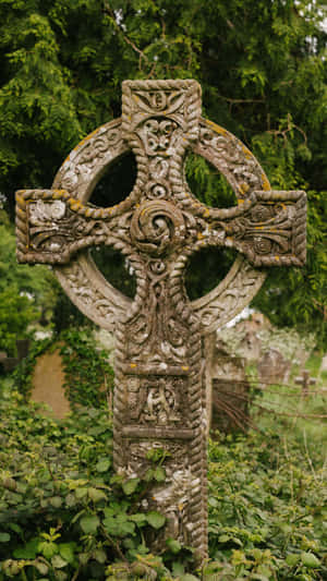 Ancient Celtic Cross Design Wallpaper