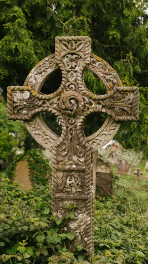 Ancient Celtic Cross Design Wallpaper