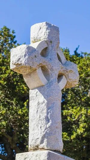 Ancient Celtic Cross Stone Wallpaper