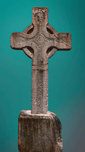 Ancient Celtic Cross Stone Wallpaper