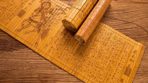 Ancient Chinese Bamboo Scrolls Wallpaper
