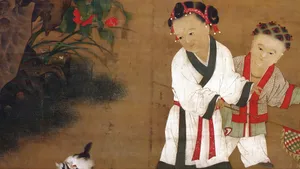 Ancient Chinese Children Playing Wallpaper