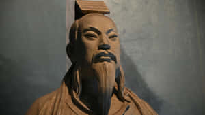 Ancient Chinese Philosopher Statue Wallpaper