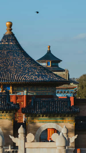 Ancient Chinese Temple Roofs Wallpaper