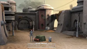 Ancient City Of Jedha On A Starry Night Wallpaper