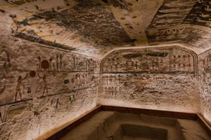 Ancient Egyptian Tomb Paintings Valleyofthe Kings Wallpaper