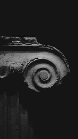 Ancient Greek Column Capital Detail Wallpaper