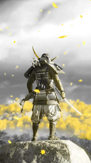 Ancient Samurai Armor Display Wallpaper