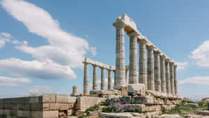 Ancient Temple Of Poseidon Wallpaper
