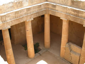 Ancient Tombs Columns Underground Wallpaper