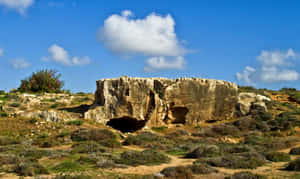 Ancient Tombs Rock Formation Cyprus Wallpaper