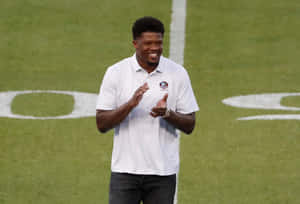 Andre Johnson Smilingon Field Wallpaper