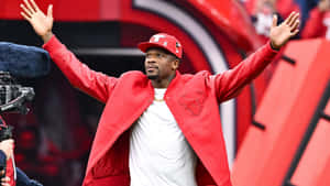 Andre Johnson Wavingat Event Wallpaper