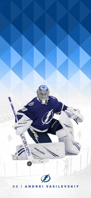 Andrei Vasilevskiy In Action For Tampa Bay Lightning Wallpaper