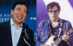 Andrew Yang And Rivers Cuomo Wallpaper