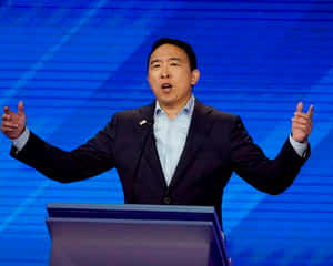 Andrew Yang Campaigning Wallpaper