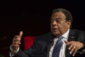 Andrew Young Delivering A Speech Wallpaper