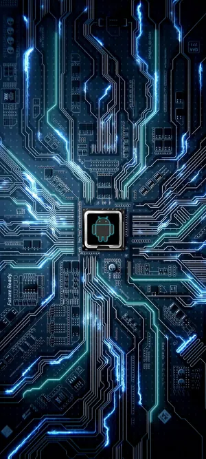 Android Circuit Art For Samsung S20 Fe Wallpaper