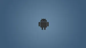 Android Robot In A Black Minimalist Background Wallpaper