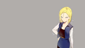 Android18 Confident Stance Wallpaper