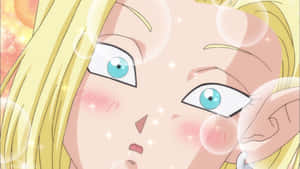 Android18 Sparkling Close Up Wallpaper