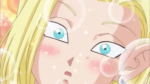 Android18 Sparkling Close Up Wallpaper