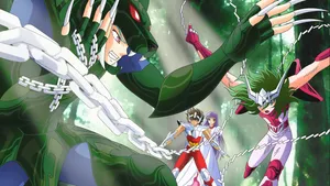 Andromeda Shun Unleashing His Nebula Chain Wallpaper