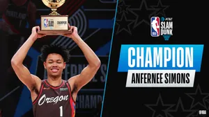 Anfernee Simons 2021 Slam Dunk Champion Wallpaper