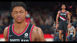 Anfernee Simons Nba 2k Video Game Wallpaper