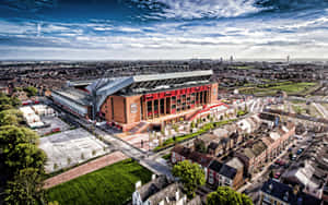 Anfield Stadium Aerial View Wallpaper