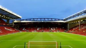 Anfield Stadium Empty Pitch View Wallpaper