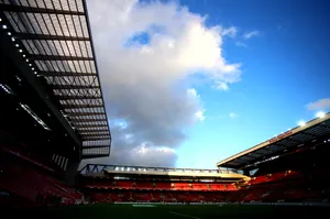 Anfield Stadium Sunset Silhouette Wallpaper
