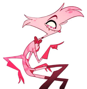 Angel Dust Animated Character Pose Wallpaper