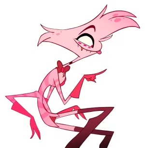 Angel Dust Animated Character Pose Wallpaper