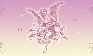 Angel Numbers111777 Purple Background Wallpaper