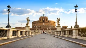 Angel Statues At Castel Santangelo Hd Wallpaper