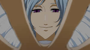 Angela Blanc Smiling Behind Bars Wallpaper