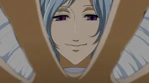 Angela Blanc Smiling Behind Bars Wallpaper