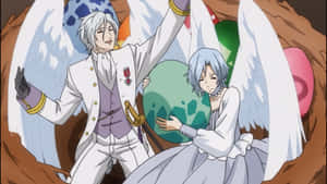 Angelic_ Twins_ Celebration_ Anime_ Scene Wallpaper